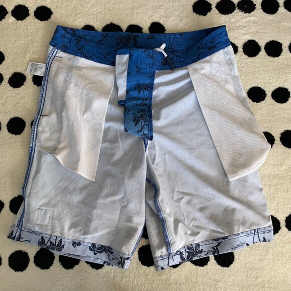 American Eagle Board Shorts Tropical Surf Beach Vacation Swim Trunks - Picture 4 of 10